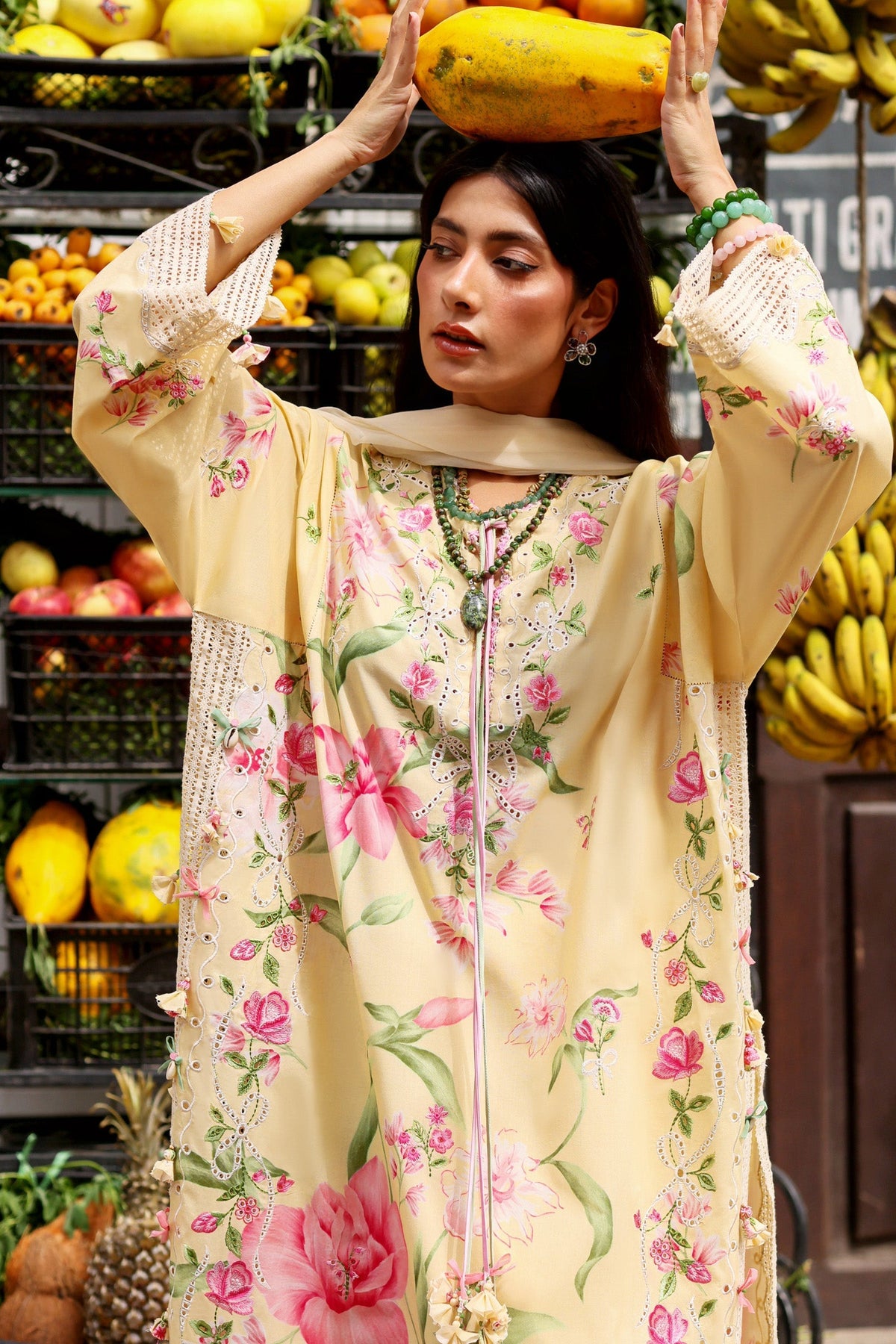 Afrozeh | Basic Pret 26 RTW | NACRE by Afrozeh - Designer Dress  - Type : Ladies Clothes - Available at Libayah - 100% Original 