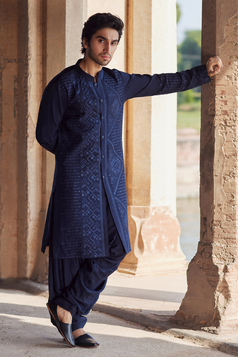Pakistani Menswear | Qalamkar | BQ-05 by Qalamkar - Designer Dress - Type: MensWear - Available at Libayah - 100% Original