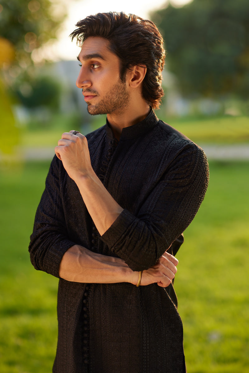 Pakistani Menswear | Qalamkar | BQ-01 by Qalamkar - Designer Dress - Type: MensWear - Available at Libayah - 100% Original