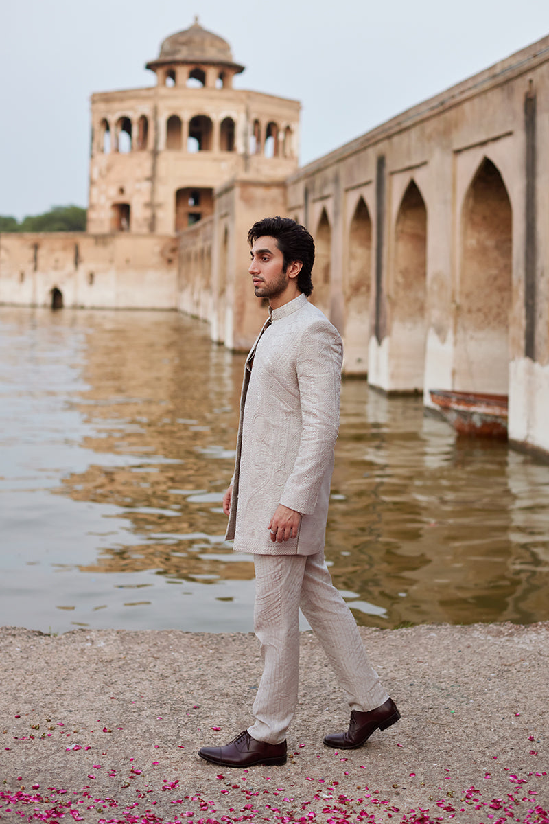Pakistani Menswear | Qalamkar | BQ-03 by Qalamkar - Designer Dress - Type: MensWear - Available at Libayah - 100% Original