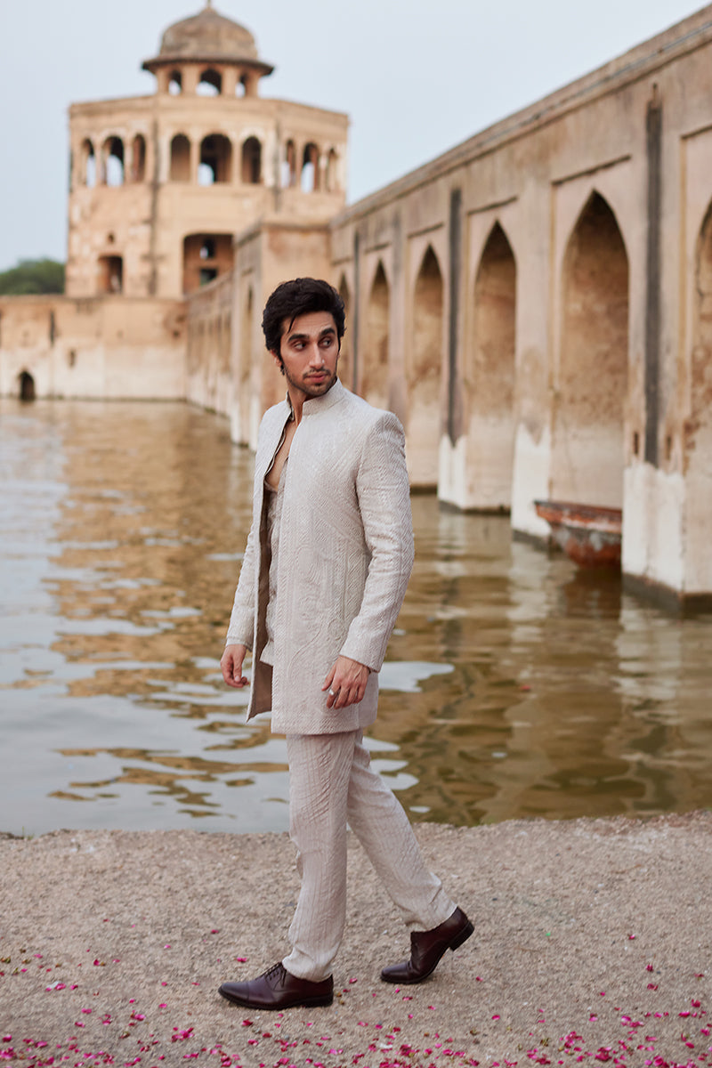 Pakistani Menswear | Qalamkar | BQ-03 by Qalamkar - Designer Dress - Type: MensWear - Available at Libayah - 100% Original