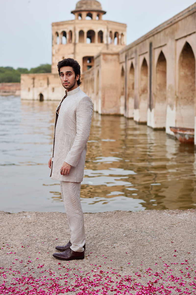 Pakistani Menswear | Qalamkar | BQ-03 by Qalamkar - Designer Dress - Type: MensWear - Available at Libayah - 100% Original