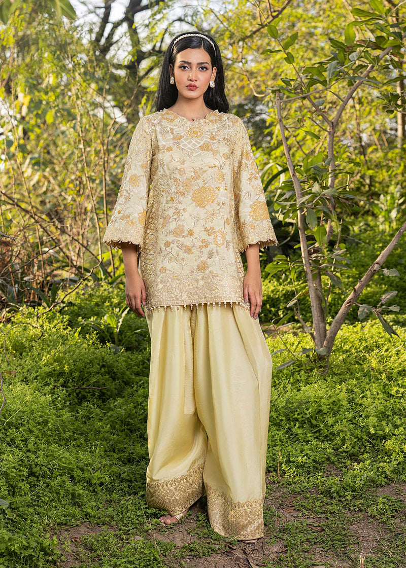 HSY | Summer Edit | Butter Yellow by HSY - Designer Dress  - Type : Ladies Clothes - Available at Libayah - 100% Original 