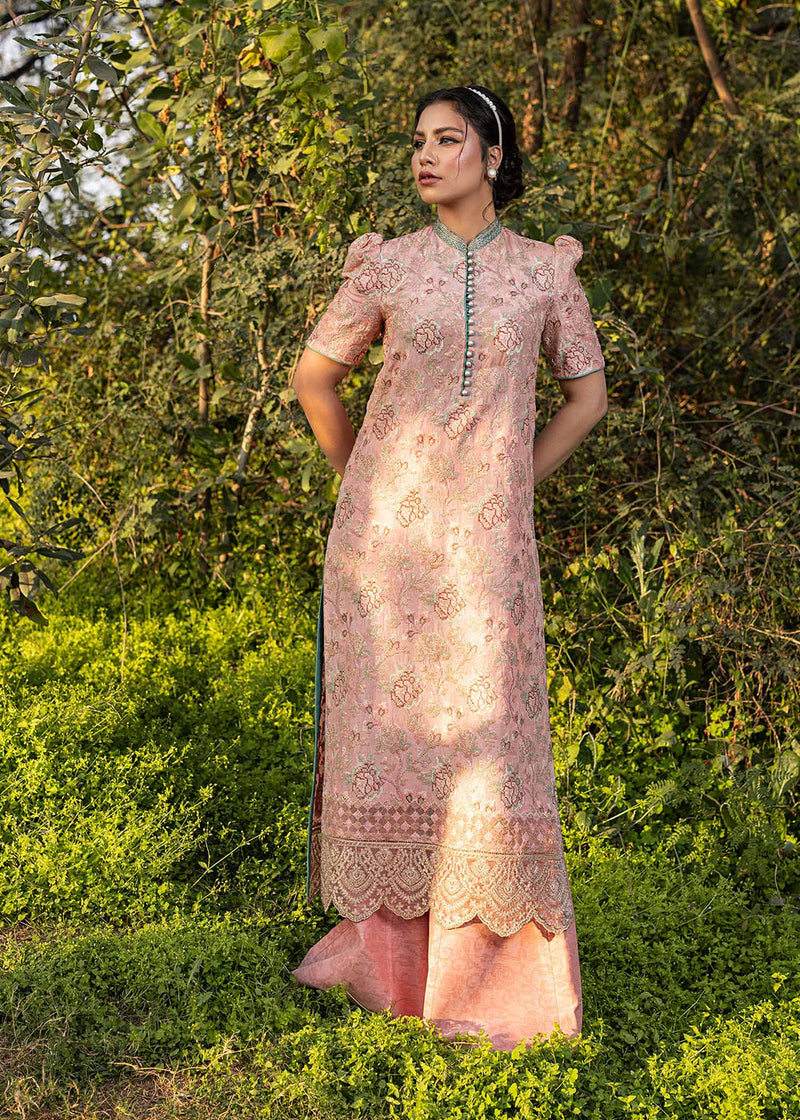 HSY | Summer Edit | Salmon Pink by HSY - Designer Dress  - Type : Ladies Clothes - Available at Libayah - 100% Original 
