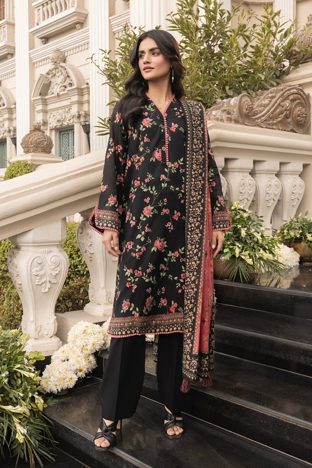 LSM | Embroidered and Printed Lawn | LG-MM-0260 by LSM - Designer Dress - Type: Ladies Clothes - Available at Libayah - 100% Original
