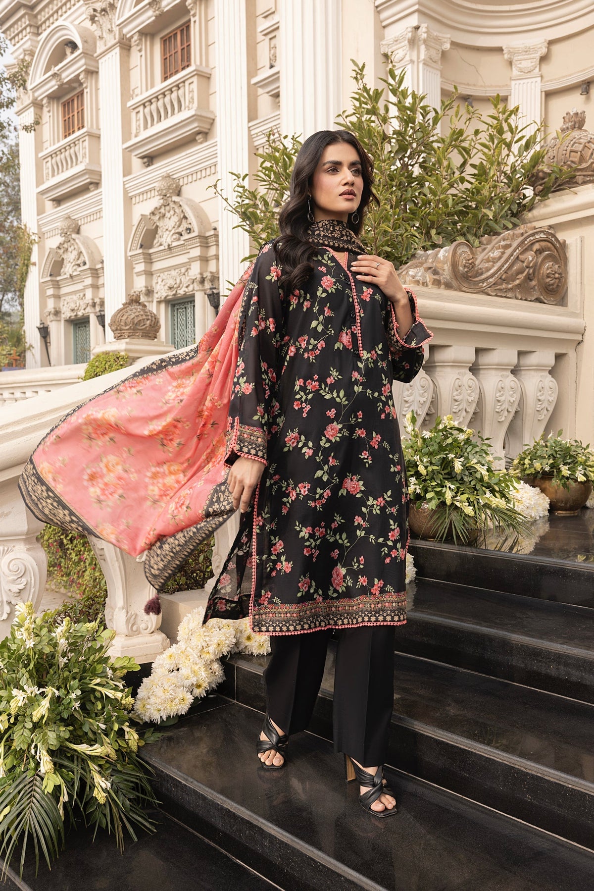 LSM | Embroidered and Printed Lawn | LG-MM-0260 by LSM - Designer Dress - Type: Ladies Clothes - Available at Libayah - 100% Original