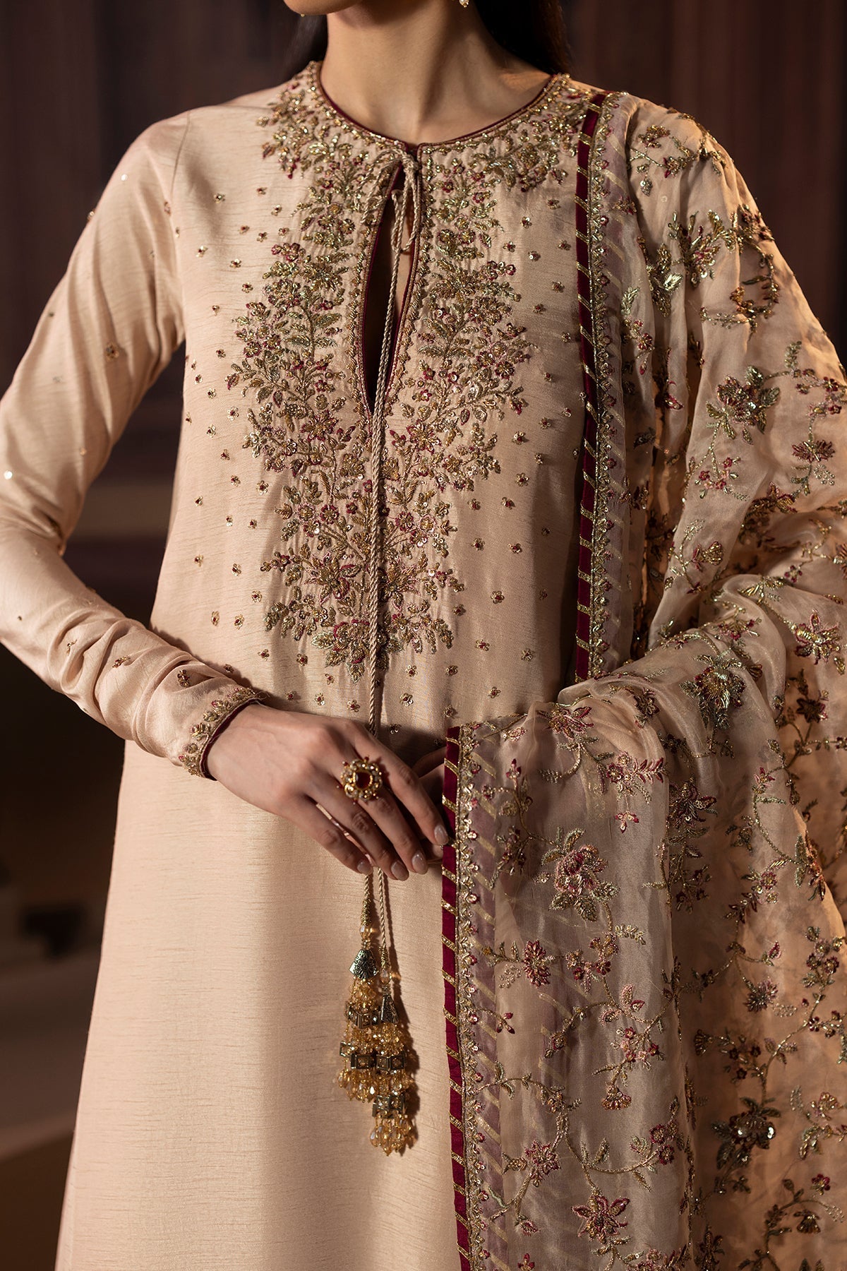 Mina Kashif | Zaib Formals | Mehrunisa by Mina Kashif - Designer Dress  - Type : Ladies Clothes - Available at Libayah - 100% Original 