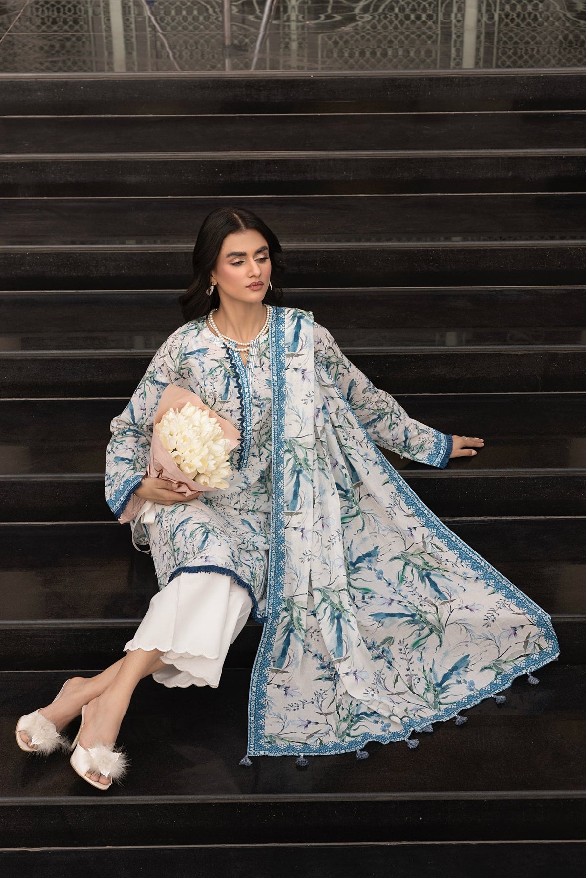 LSM | Embroidered and Printed Lawn | LG-MM-0261 by LSM - Designer Dress - Type: Ladies Clothes - Available at Libayah - 100% Original