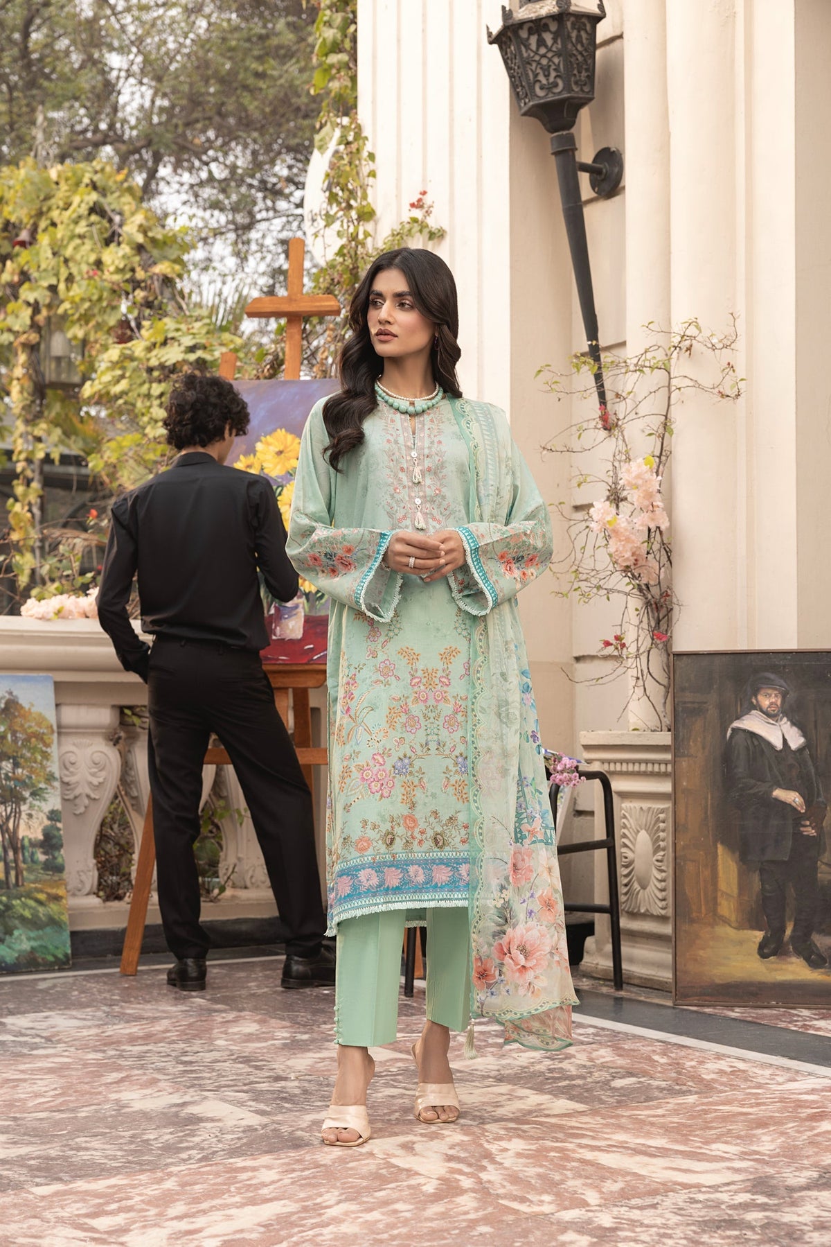 LSM | Embroidered and Printed Lawn | LG-MM-0300 by LSM - Designer Dress - Type: Ladies Clothes - Available at Libayah - 100% Original