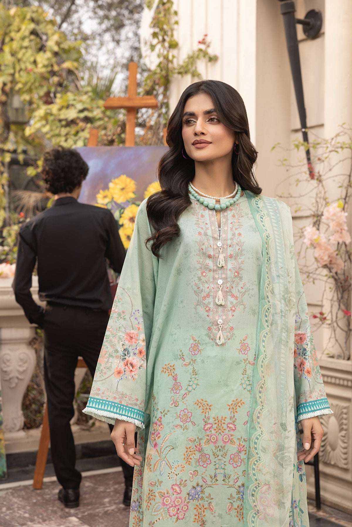 LSM | Embroidered and Printed Lawn | LG-MM-0300 by LSM - Designer Dress - Type: Ladies Clothes - Available at Libayah - 100% Original