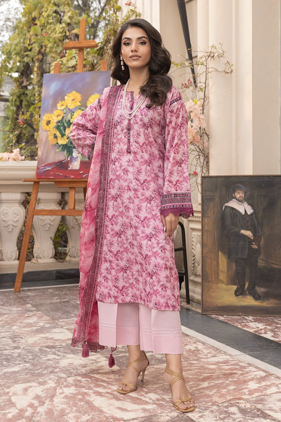 LSM | Embroidered and Printed Lawn | LG-MM-0301 by LSM - Designer Dress - Type: Ladies Clothes - Available at Libayah - 100% Original