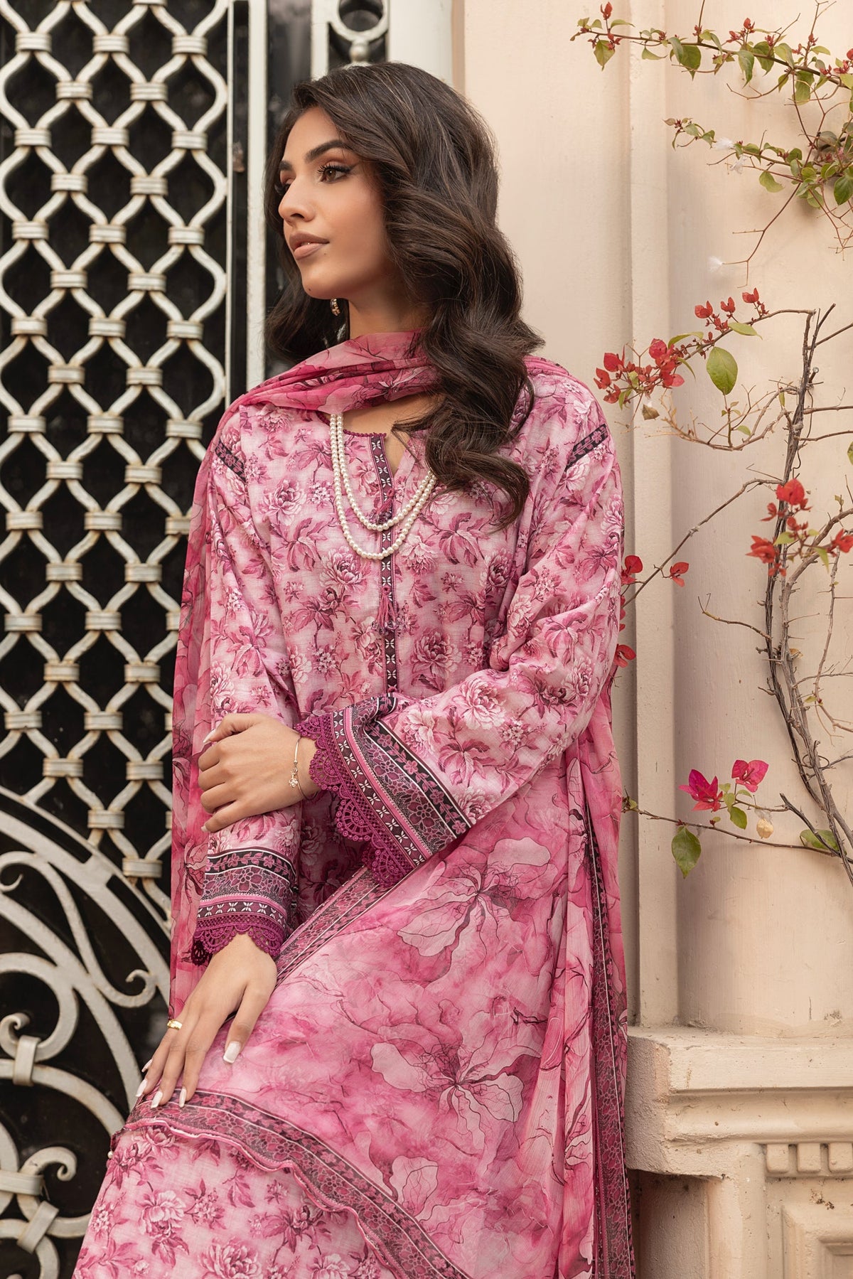 LSM | Embroidered and Printed Lawn | LG-MM-0301 by LSM - Designer Dress - Type: Ladies Clothes - Available at Libayah - 100% Original