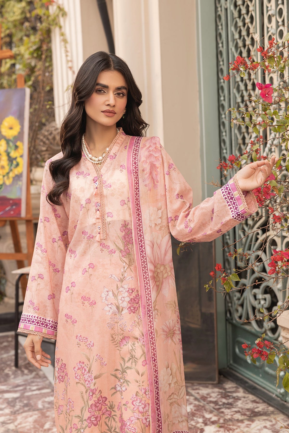 LSM | Embroidered and Printed Lawn | LG-MM-0302 by LSM - Designer Dress - Type: Ladies Clothes - Available at Libayah - 100% Original