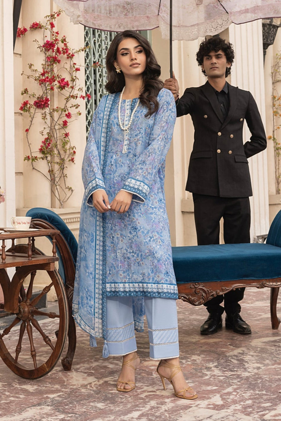 LSM | Embroidered and Printed Lawn | LG-MM-0303 by LSM - Designer Dress - Type: Ladies Clothes - Available at Libayah - 100% Original