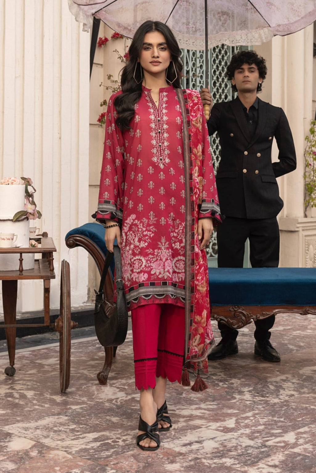 LSM | Embroidered and Printed Lawn | LG-MM-0304 by LSM - Designer Dress - Type: Ladies Clothes - Available at Libayah - 100% Original