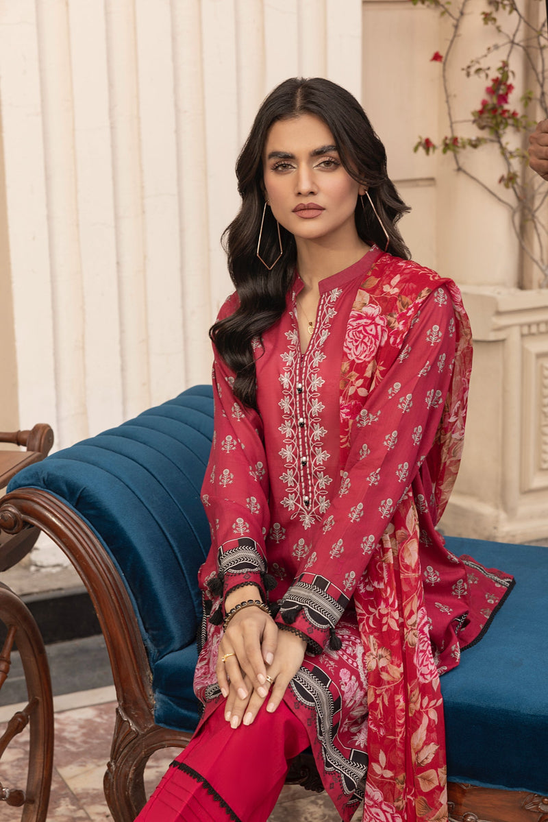 LSM | Embroidered and Printed Lawn | LG-MM-0304 by LSM - Designer Dress - Type: Ladies Clothes - Available at Libayah - 100% Original
