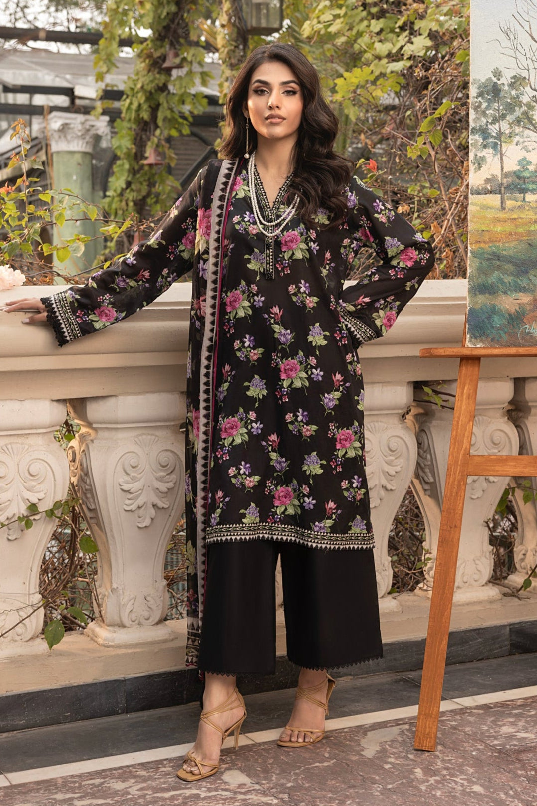 LSM | Embroidered and Printed Lawn | LG-MM-0305 by LSM - Designer Dress - Type: Ladies Clothes - Available at Libayah - 100% Original