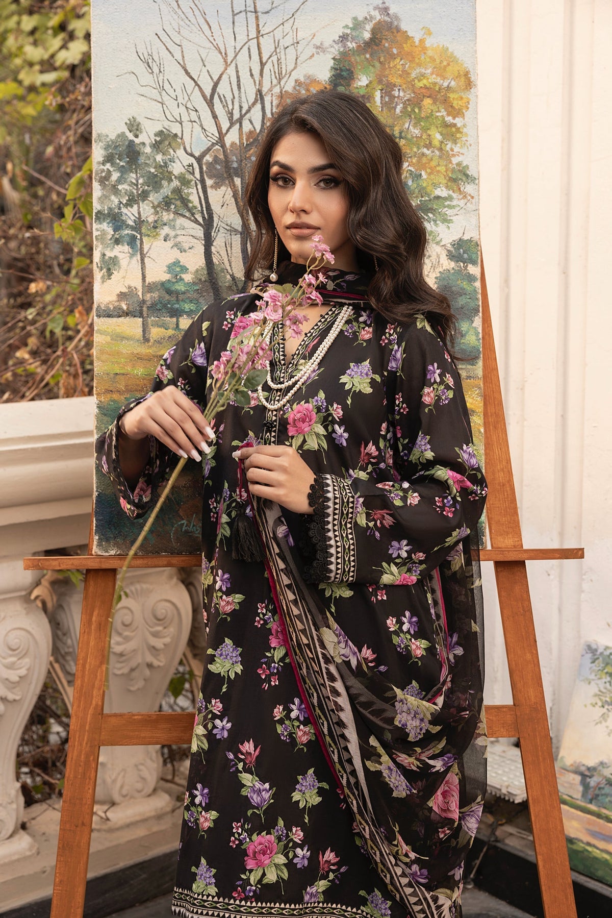 LSM | Embroidered and Printed Lawn | LG-MM-0305 by LSM - Designer Dress - Type: Ladies Clothes - Available at Libayah - 100% Original