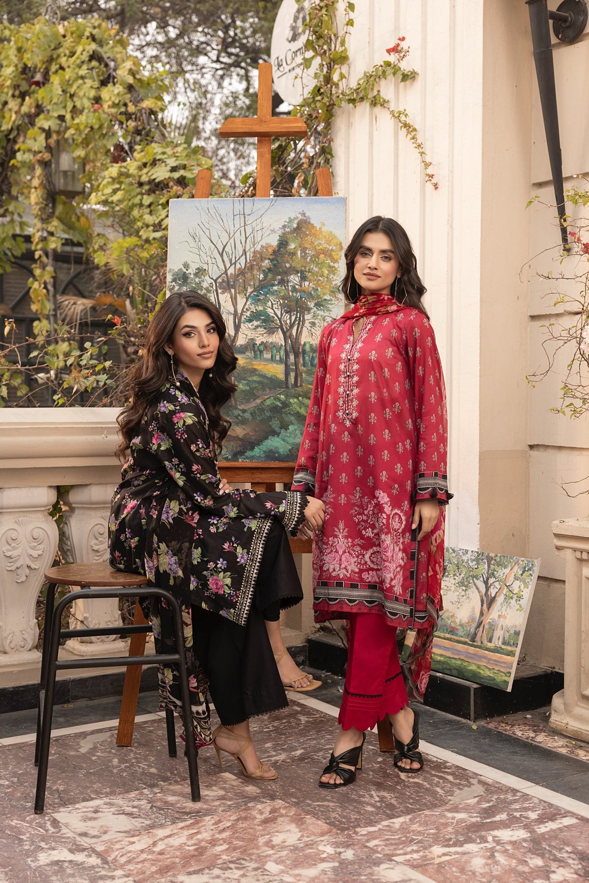 LSM | Embroidered and Printed Lawn | LG-MM-0305 by LSM - Designer Dress - Type: Ladies Clothes - Available at Libayah - 100% Original