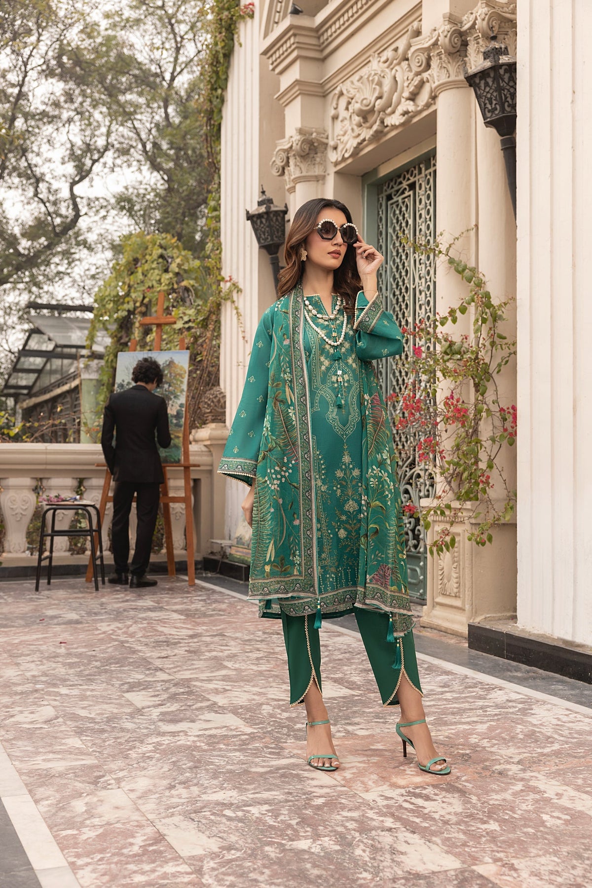 LSM | Embroidered and Printed Lawn | LG-MM-0306 by LSM - Designer Dress - Type: Ladies Clothes - Available at Libayah - 100% Original