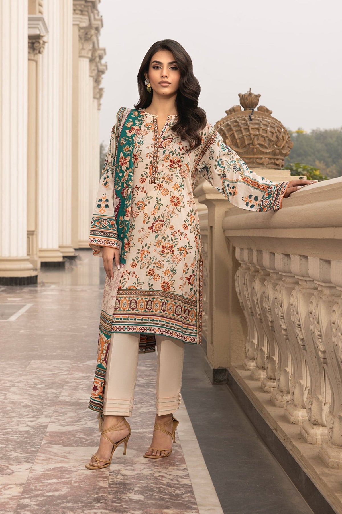 LSM | Embroidered and Printed Lawn | LG-AR-0115 by LSM - Designer Dress - Type: Ladies Clothes - Available at Libayah - 100% Original