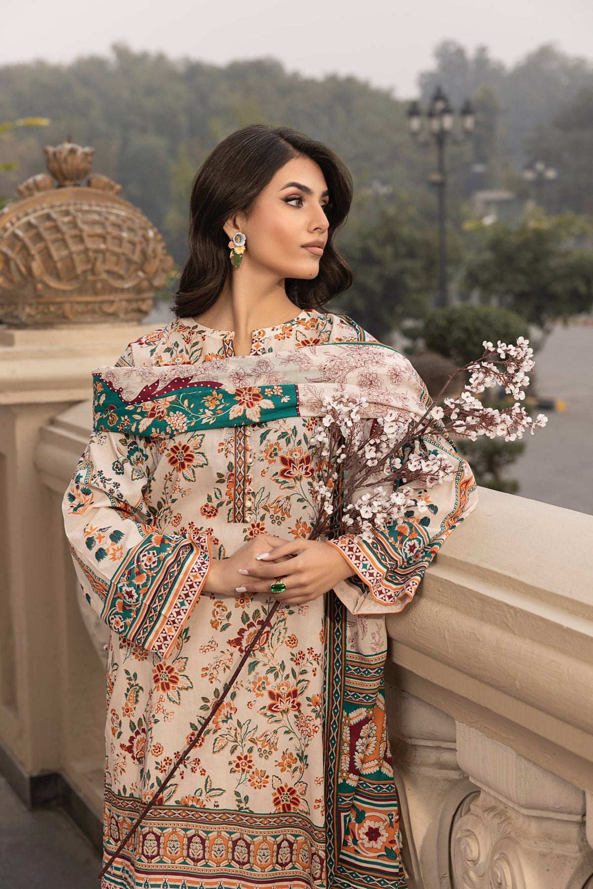 LSM | Embroidered and Printed Lawn | LG-AR-0115 by LSM - Designer Dress - Type: Ladies Clothes - Available at Libayah - 100% Original
