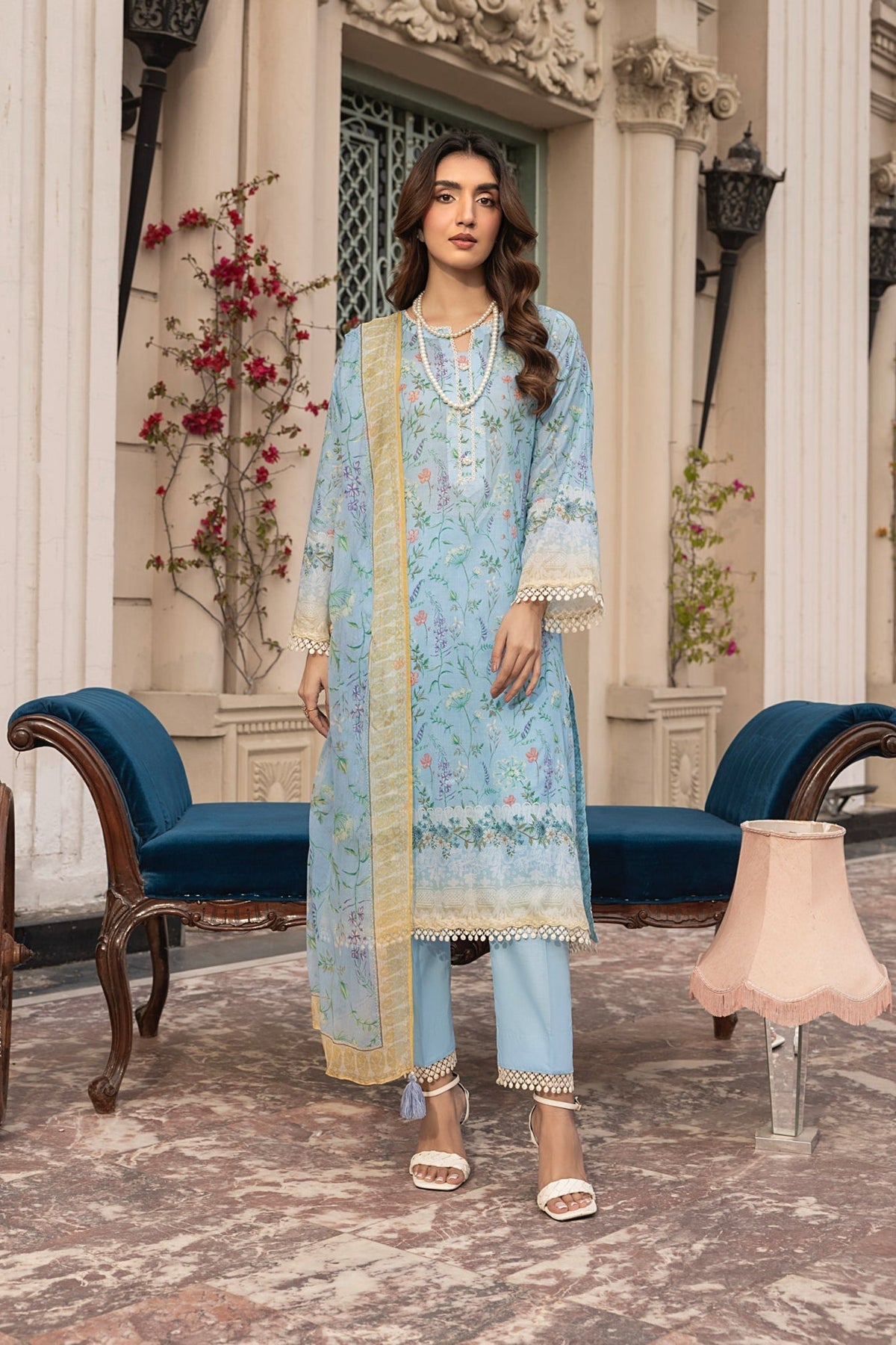 LSM | Embroidered and Printed Lawn | LG-MM-0307 by LSM - Designer Dress - Type: Ladies Clothes - Available at Libayah - 100% Original