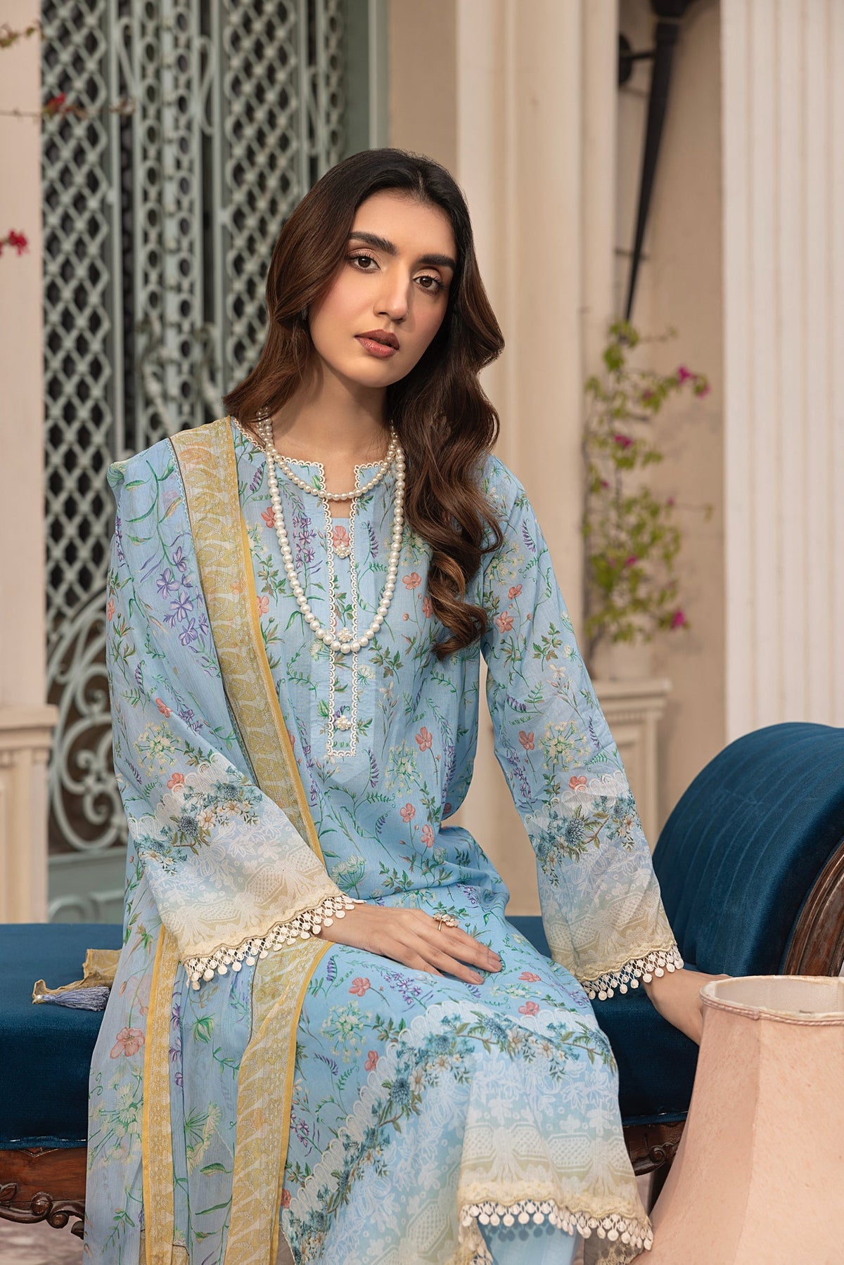 LSM | Embroidered and Printed Lawn | LG-MM-0307 by LSM - Designer Dress - Type: Ladies Clothes - Available at Libayah - 100% Original