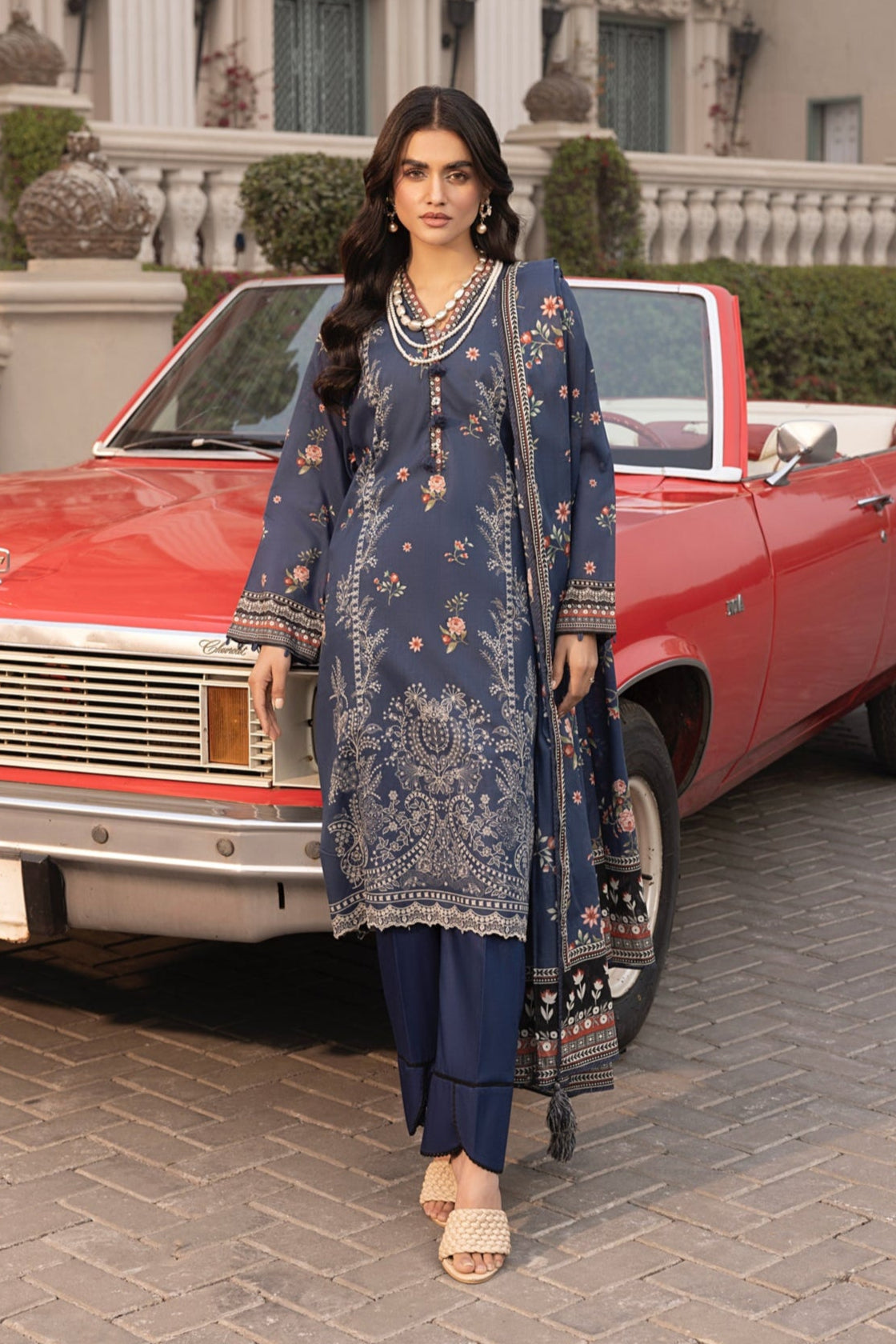 LSM | Embroidered and Printed Lawn | LG-MM-0262 by LSM - Designer Dress - Type: Ladies Clothes - Available at Libayah - 100% Original