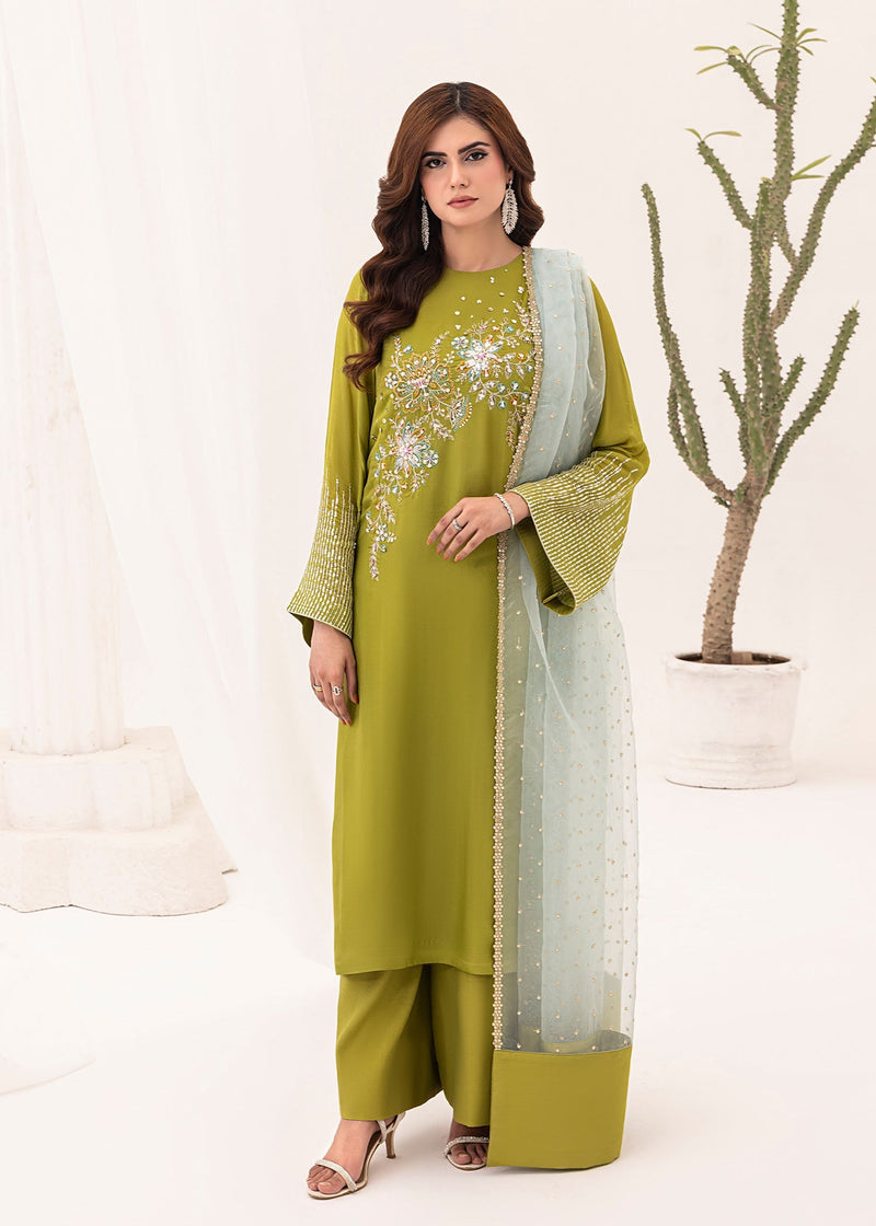 Jamnii | Silk Ivy | Lime Forest by Jamnii - Designer Dress - Type: Ladies Clothes - Available at Libayah - 100% Original