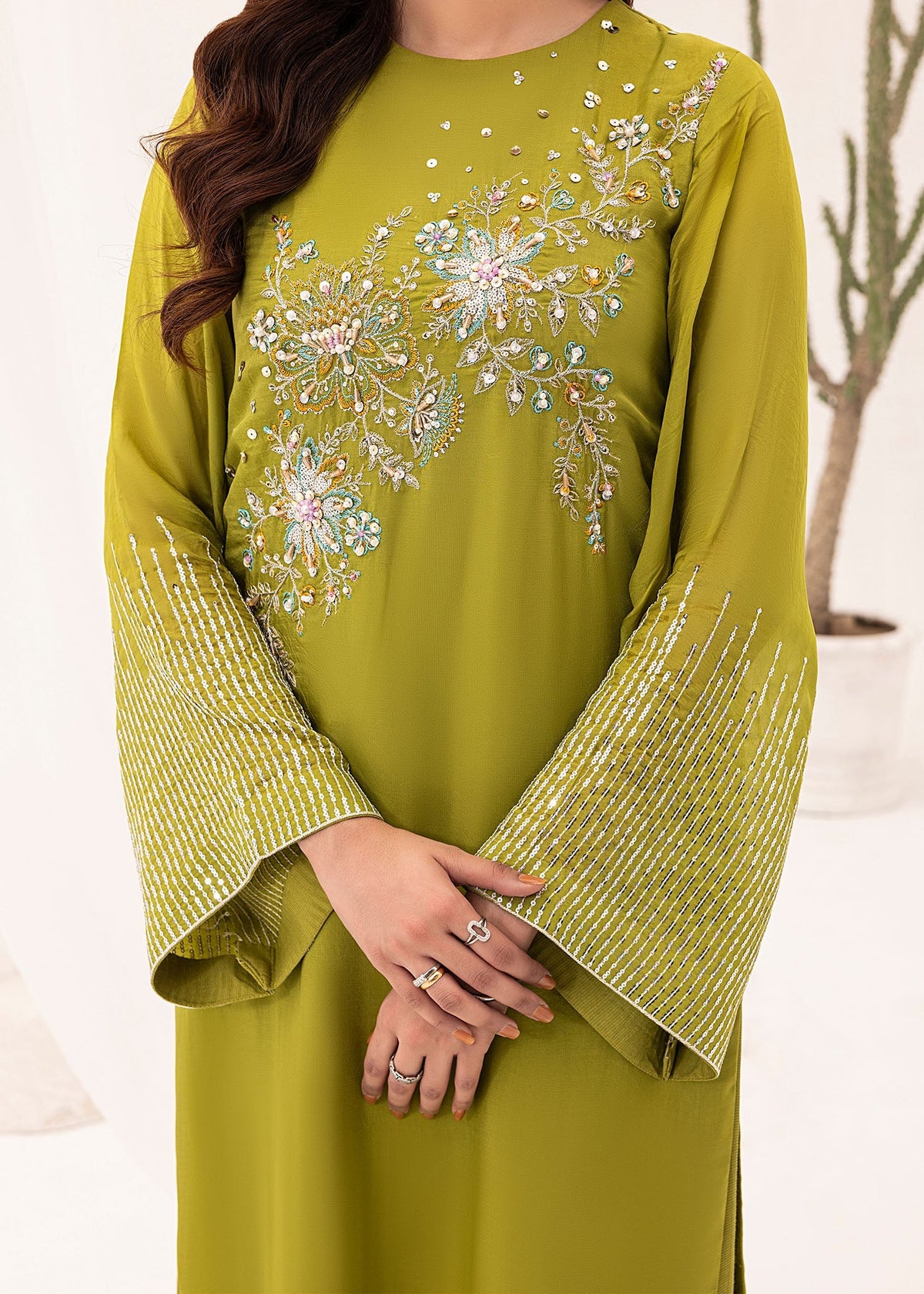 Jamnii | Silk Ivy | Lime Forest by Jamnii - Designer Dress - Type: Ladies Clothes - Available at Libayah - 100% Original