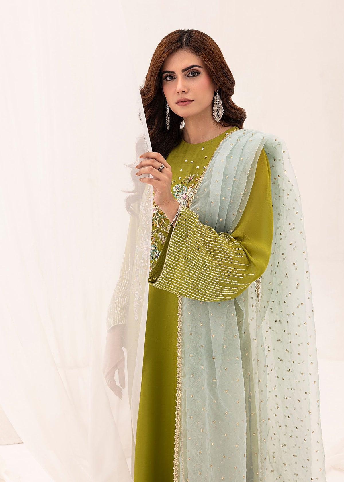 Jamnii | Silk Ivy | Lime Forest by Jamnii - Designer Dress - Type: Ladies Clothes - Available at Libayah - 100% Original