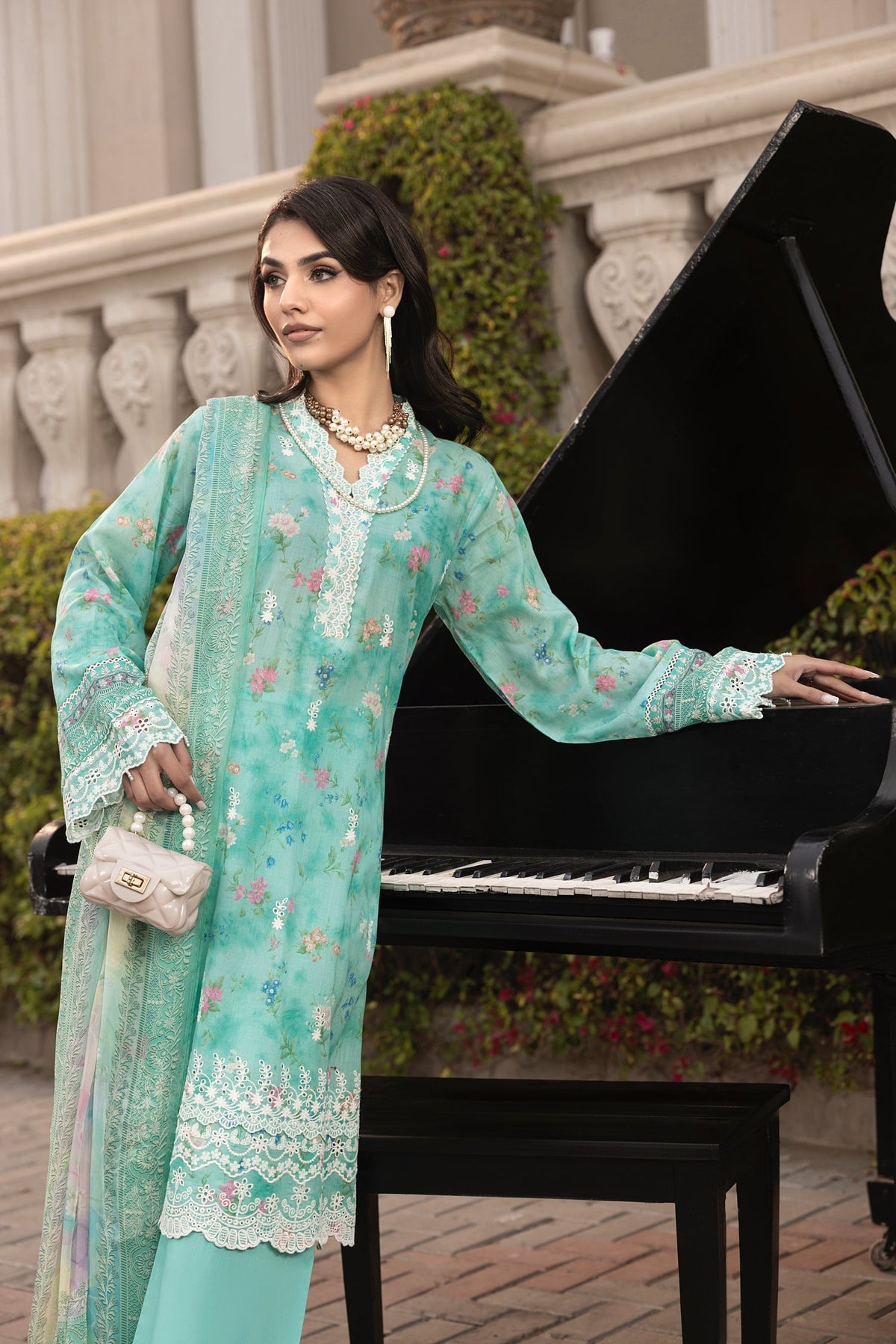 LSM | Embroidered and Printed Lawn | LG-MM-0253 by LSM - Designer Dress - Type: Ladies Clothes - Available at Libayah - 100% Original