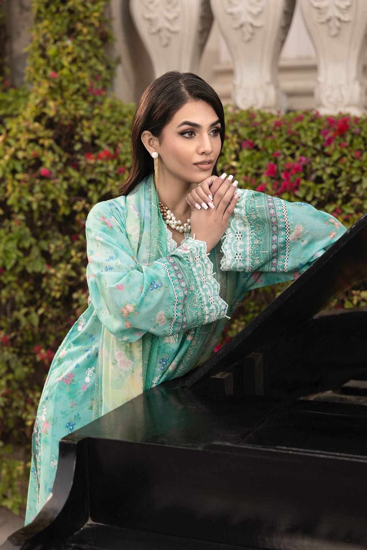 LSM | Embroidered and Printed Lawn | LG-MM-0253 by LSM - Designer Dress - Type: Ladies Clothes - Available at Libayah - 100% Original