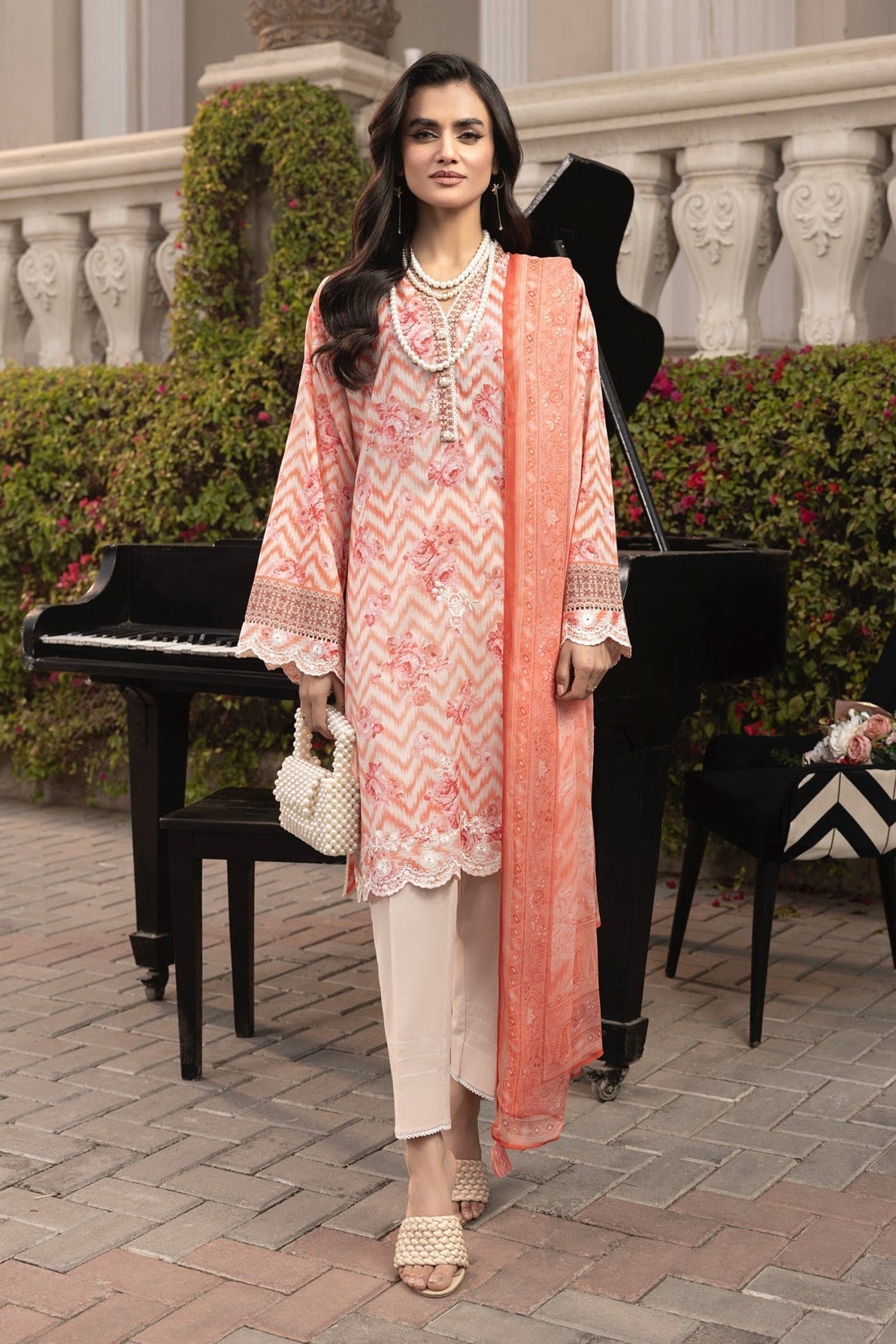 LSM | Embroidered and Printed Lawn | LG-MM-0254 by LSM - Designer Dress - Type: Ladies Clothes - Available at Libayah - 100% Original