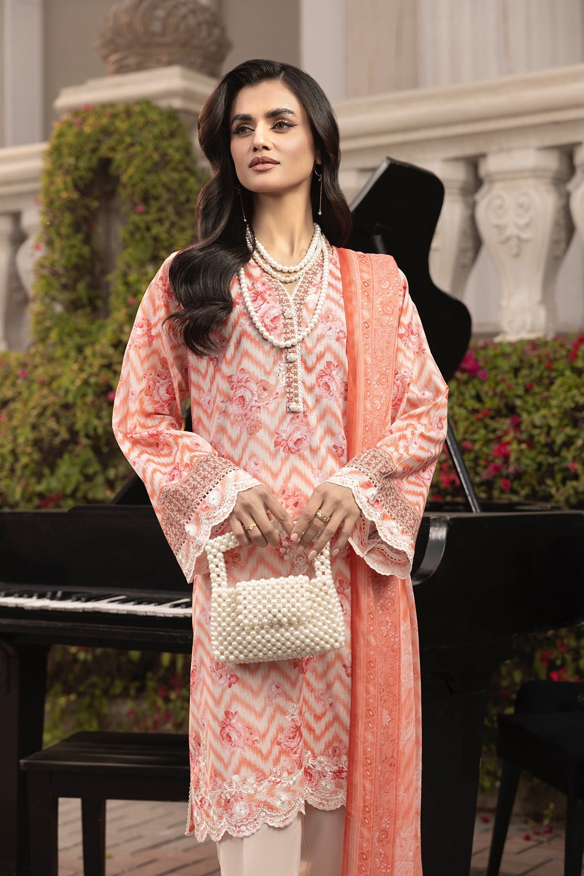 LSM | Embroidered and Printed Lawn | LG-MM-0254 by LSM - Designer Dress - Type: Ladies Clothes - Available at Libayah - 100% Original