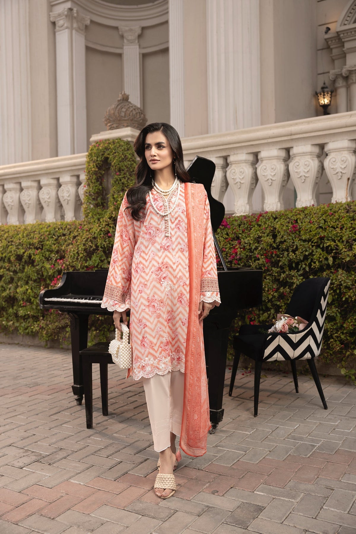 LSM | Embroidered and Printed Lawn | LG-MM-0254 by LSM - Designer Dress - Type: Ladies Clothes - Available at Libayah - 100% Original