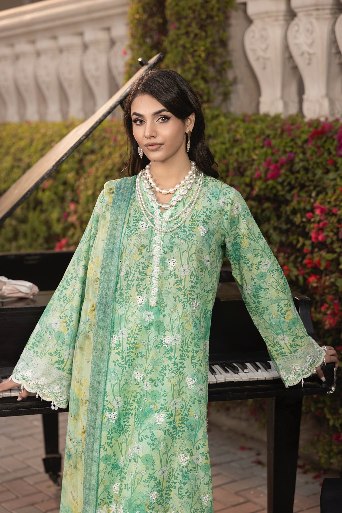 LSM | Embroidered and Printed Lawn | LG-MM-0255 by LSM - Designer Dress - Type: Ladies Clothes - Available at Libayah - 100% Original