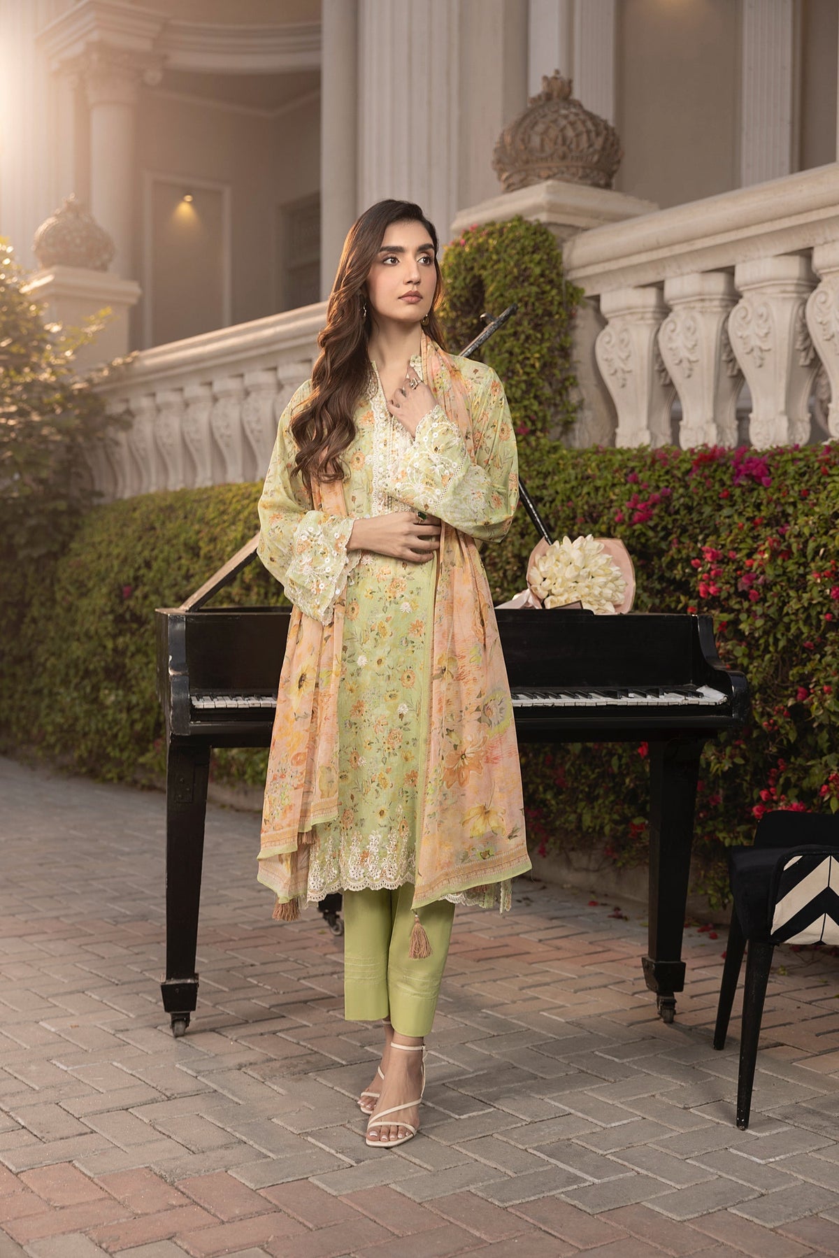 LSM | Embroidered and Printed Lawn | LG-MM-0256 by LSM - Designer Dress - Type: Ladies Clothes - Available at Libayah - 100% Original