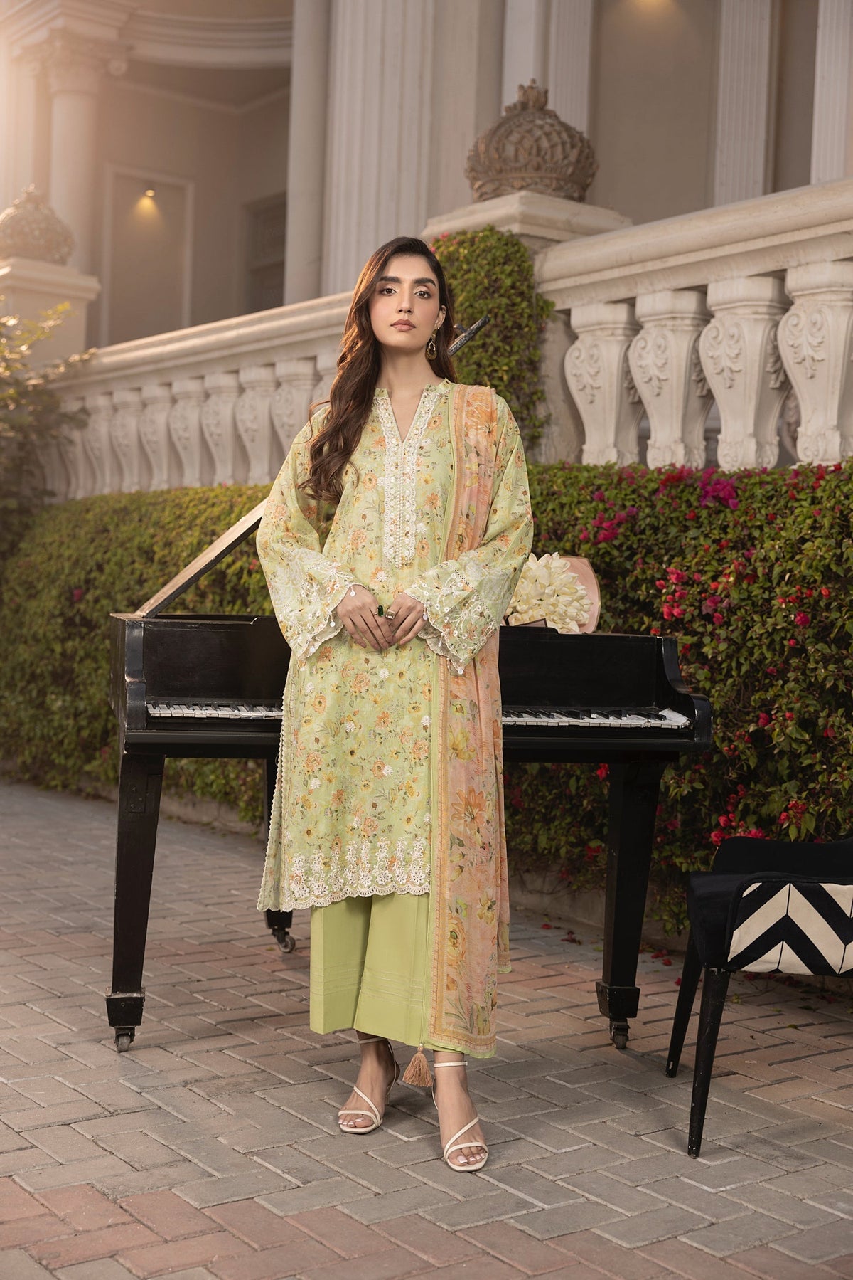 LSM | Embroidered and Printed Lawn | LG-MM-0256 by LSM - Designer Dress - Type: Ladies Clothes - Available at Libayah - 100% Original