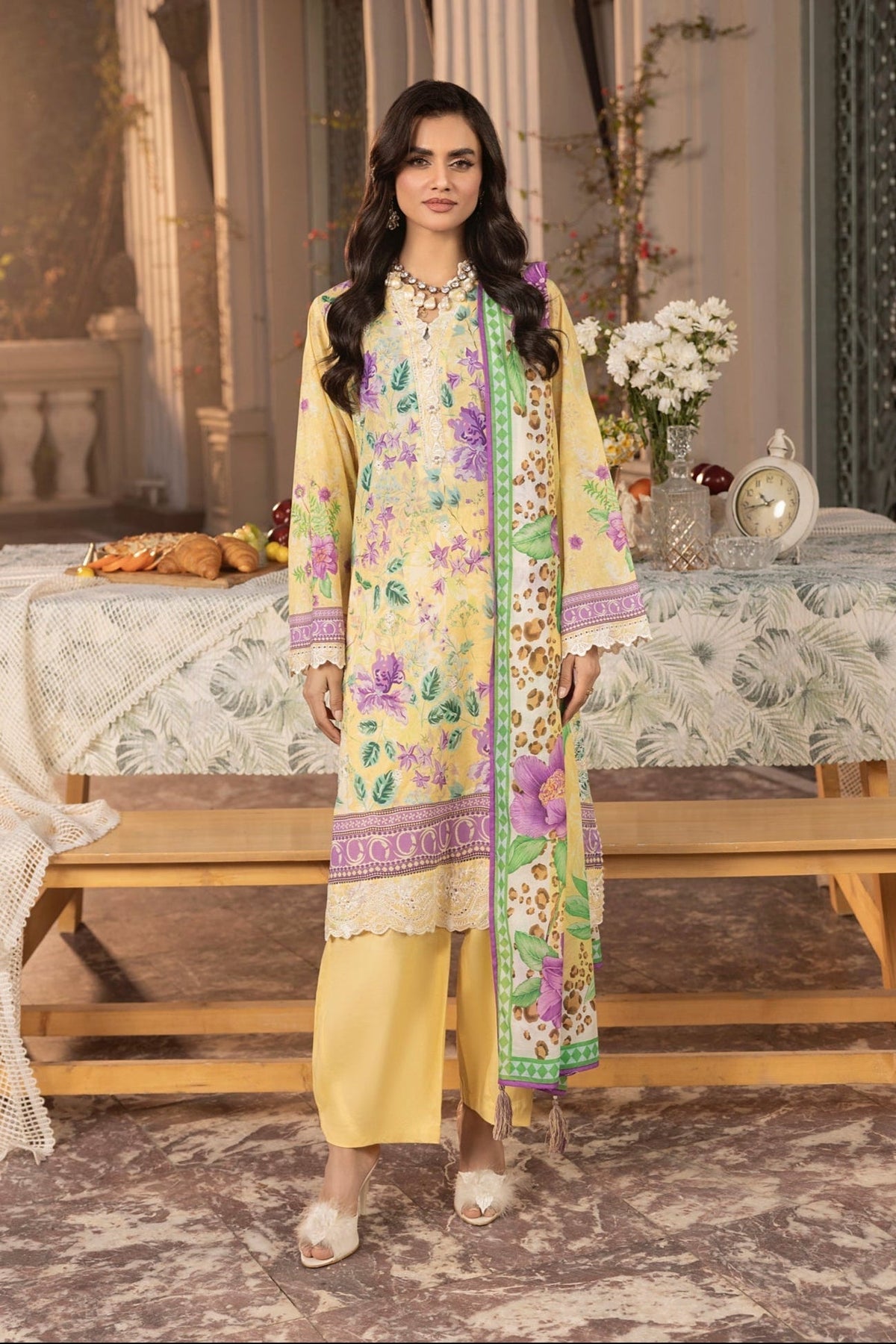 LSM | Embroidered and Printed Lawn | LG-RL-0185 by LSM - Designer Dress - Type: Ladies Clothes - Available at Libayah - 100% Original