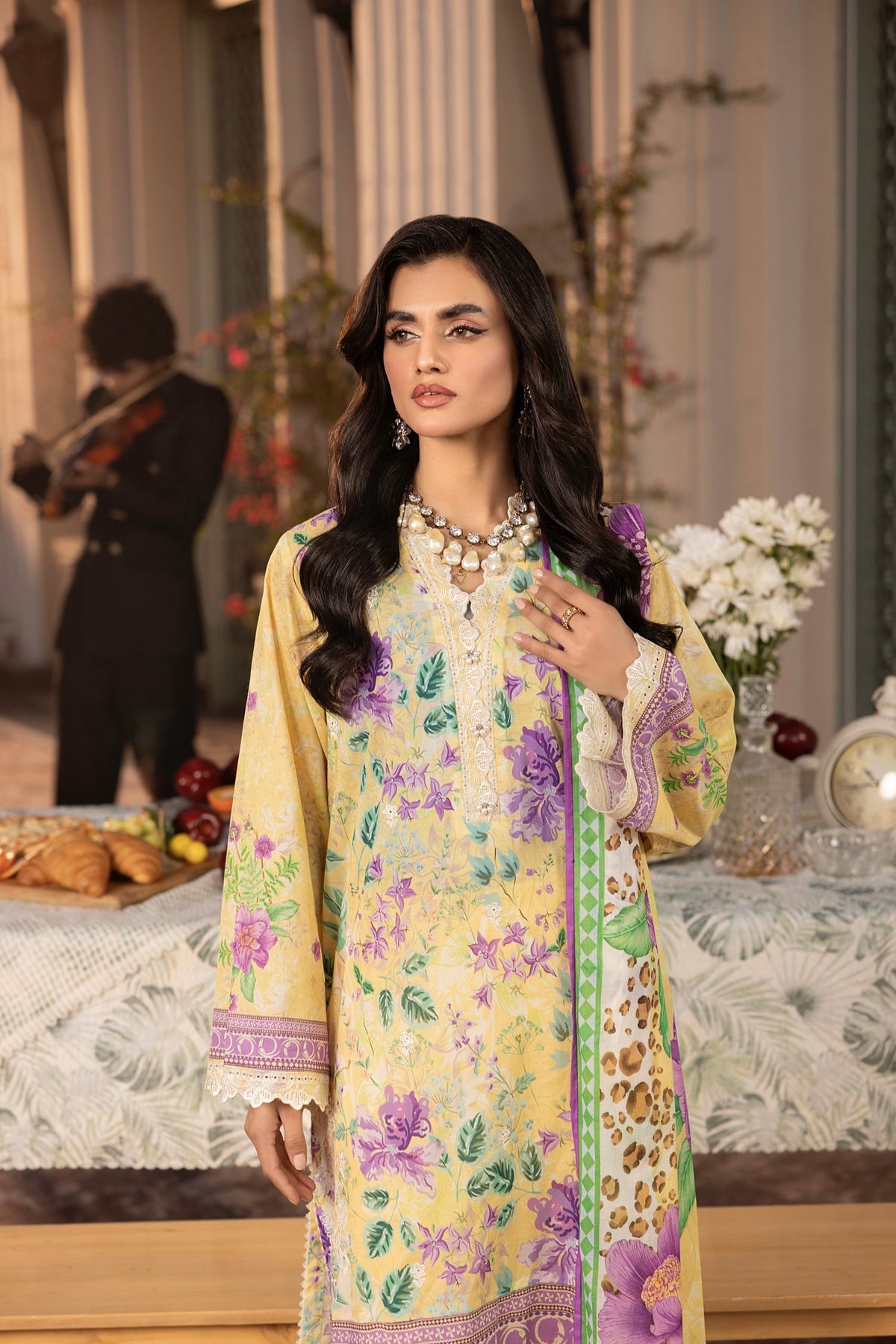 LSM | Embroidered and Printed Lawn | LG-RL-0185 by LSM - Designer Dress - Type: Ladies Clothes - Available at Libayah - 100% Original