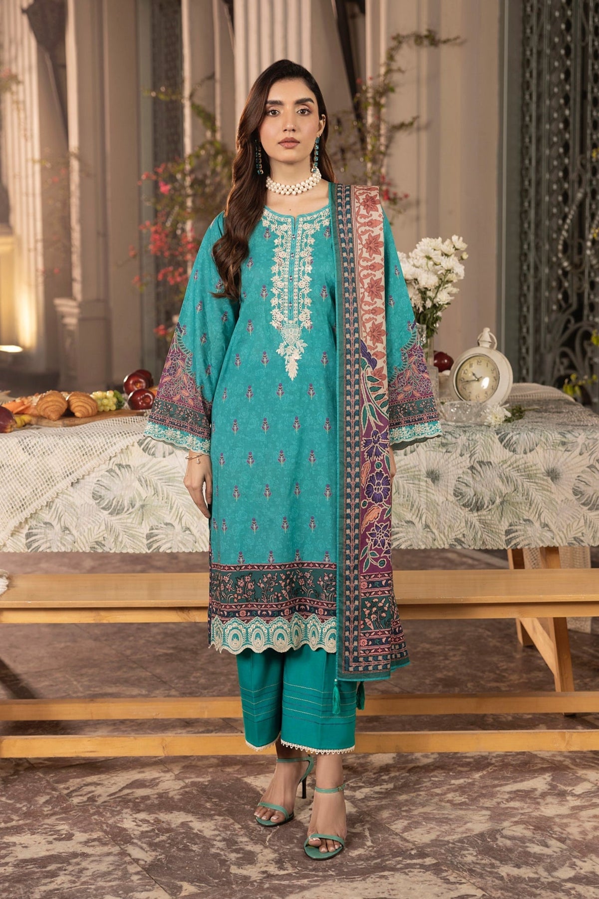 LSM | Embroidered and Printed Lawn | LG-AR-0131 by LSM - Designer Dress - Type: Ladies Clothes - Available at Libayah - 100% Original