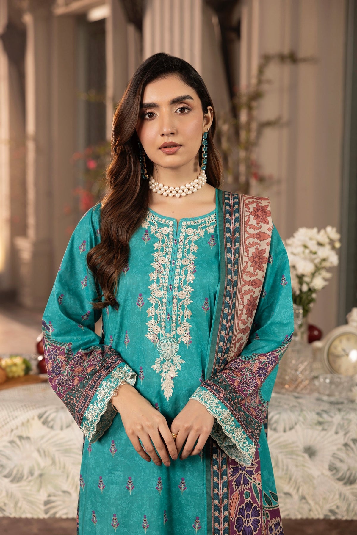 LSM | Embroidered and Printed Lawn | LG-AR-0131 by LSM - Designer Dress - Type: Ladies Clothes - Available at Libayah - 100% Original
