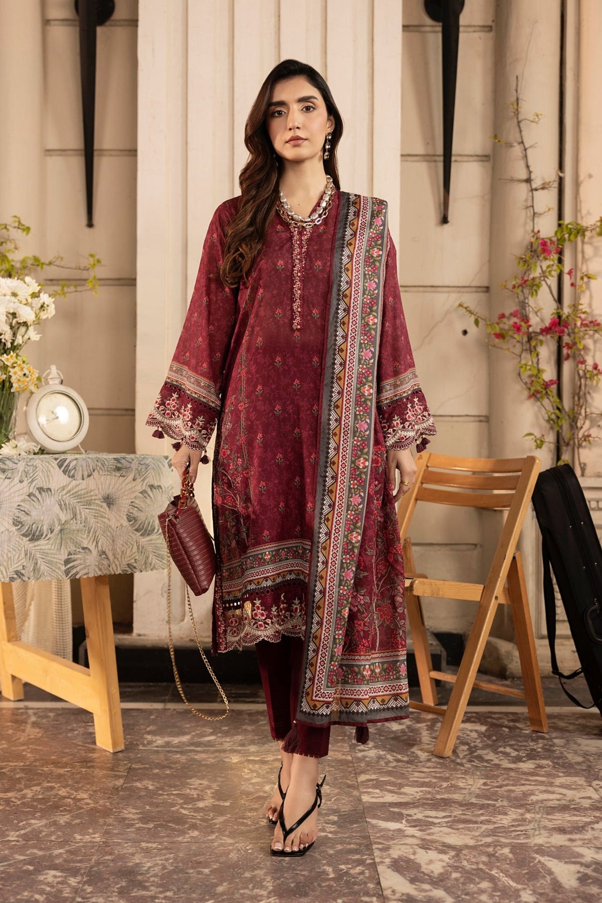 LSM | Embroidered and Printed Lawn | LG-AR-0133 by LSM - Designer Dress - Type: Ladies Clothes - Available at Libayah - 100% Original