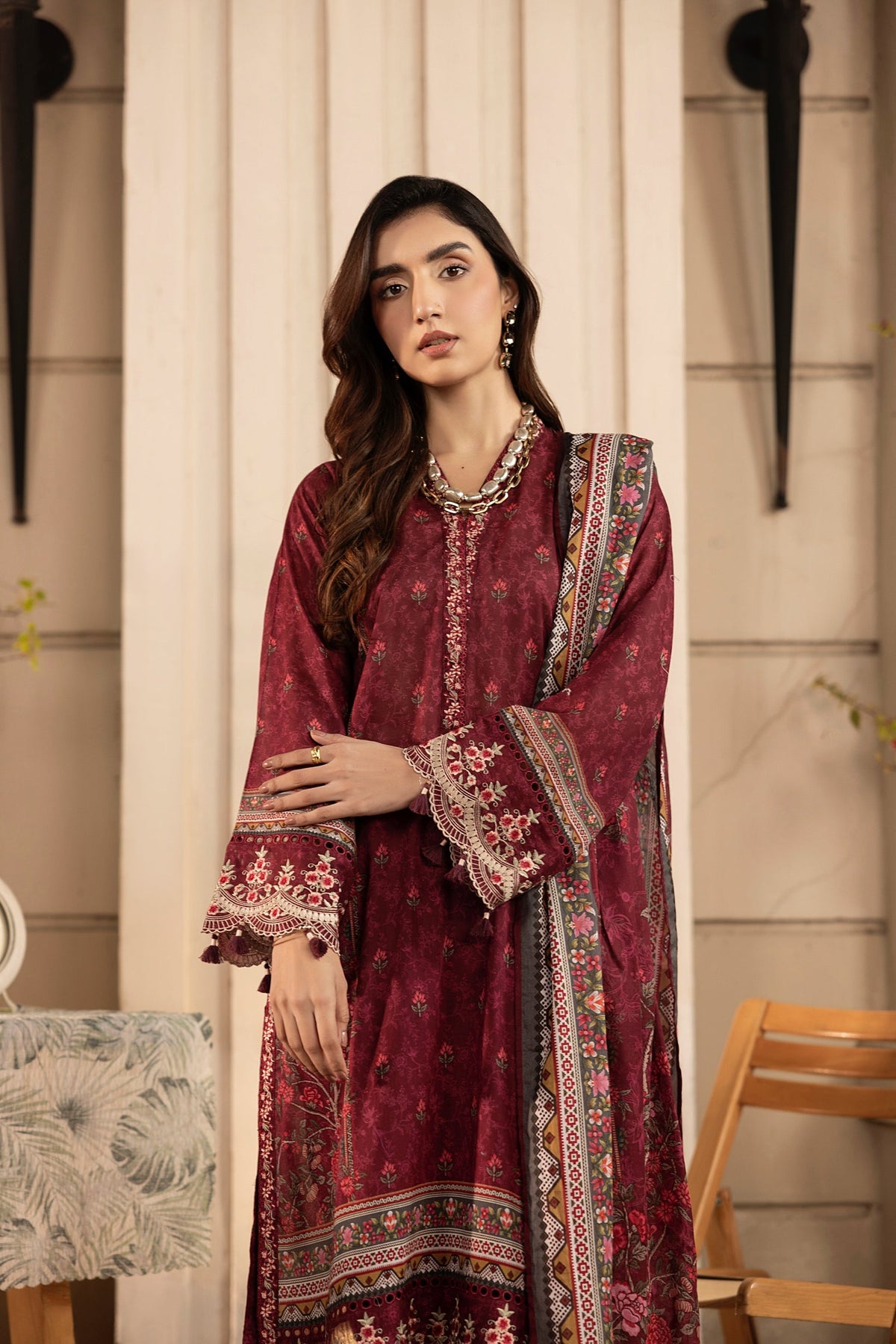 LSM | Embroidered and Printed Lawn | LG-AR-0133 by LSM - Designer Dress - Type: Ladies Clothes - Available at Libayah - 100% Original