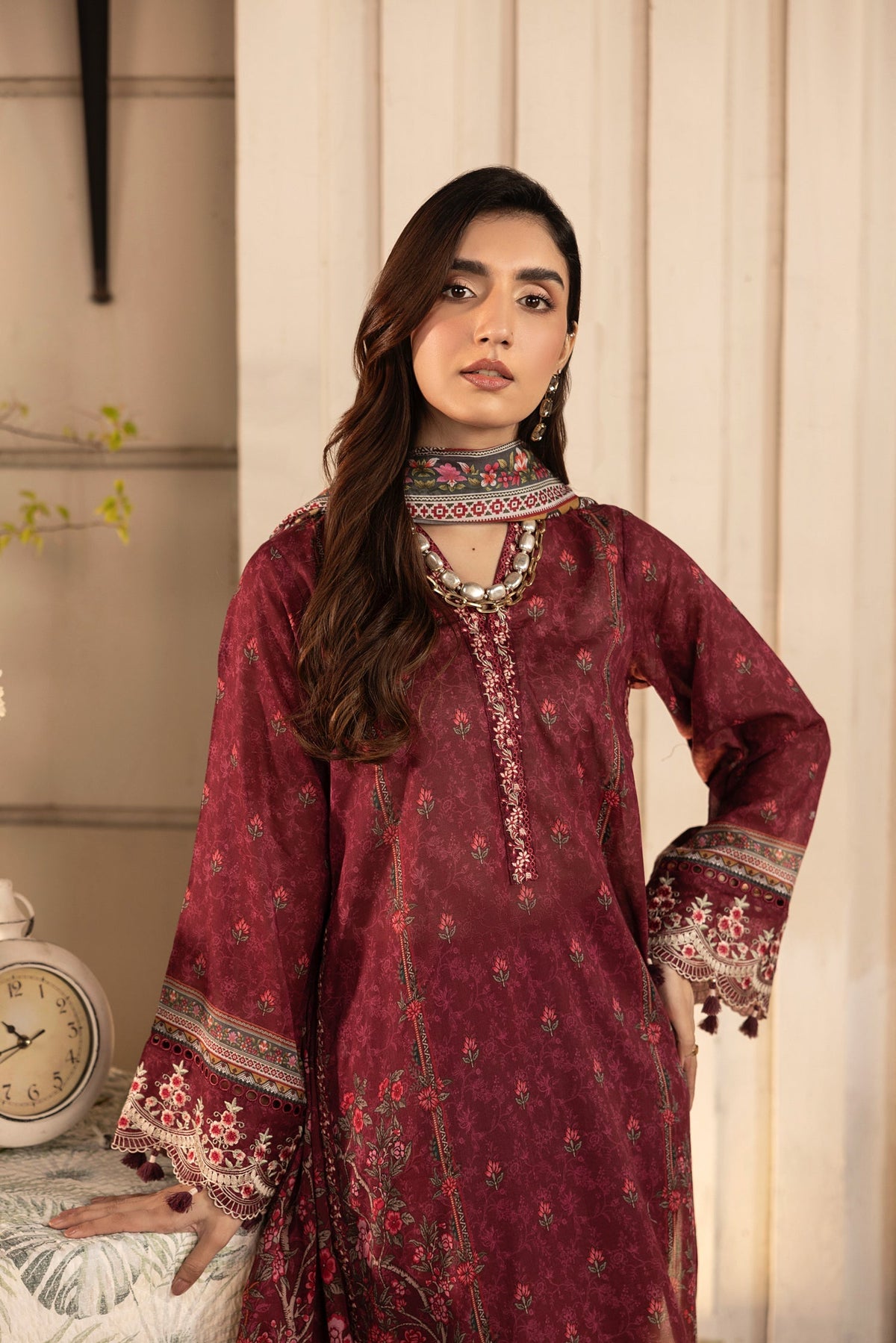 LSM | Embroidered and Printed Lawn | LG-AR-0133 by LSM - Designer Dress - Type: Ladies Clothes - Available at Libayah - 100% Original