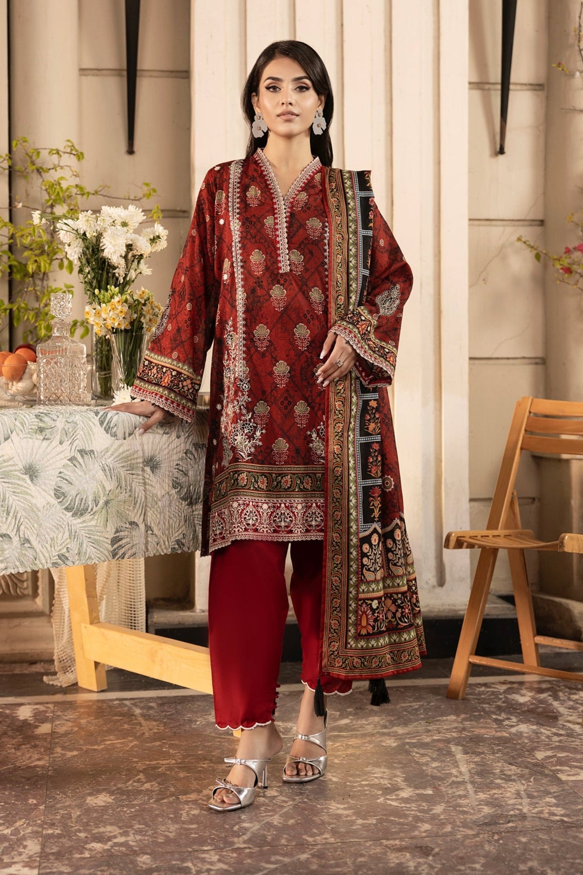 LSM | Embroidered and Printed Lawn | LG-RL-0182 by LSM - Designer Dress - Type: Ladies Clothes - Available at Libayah - 100% Original