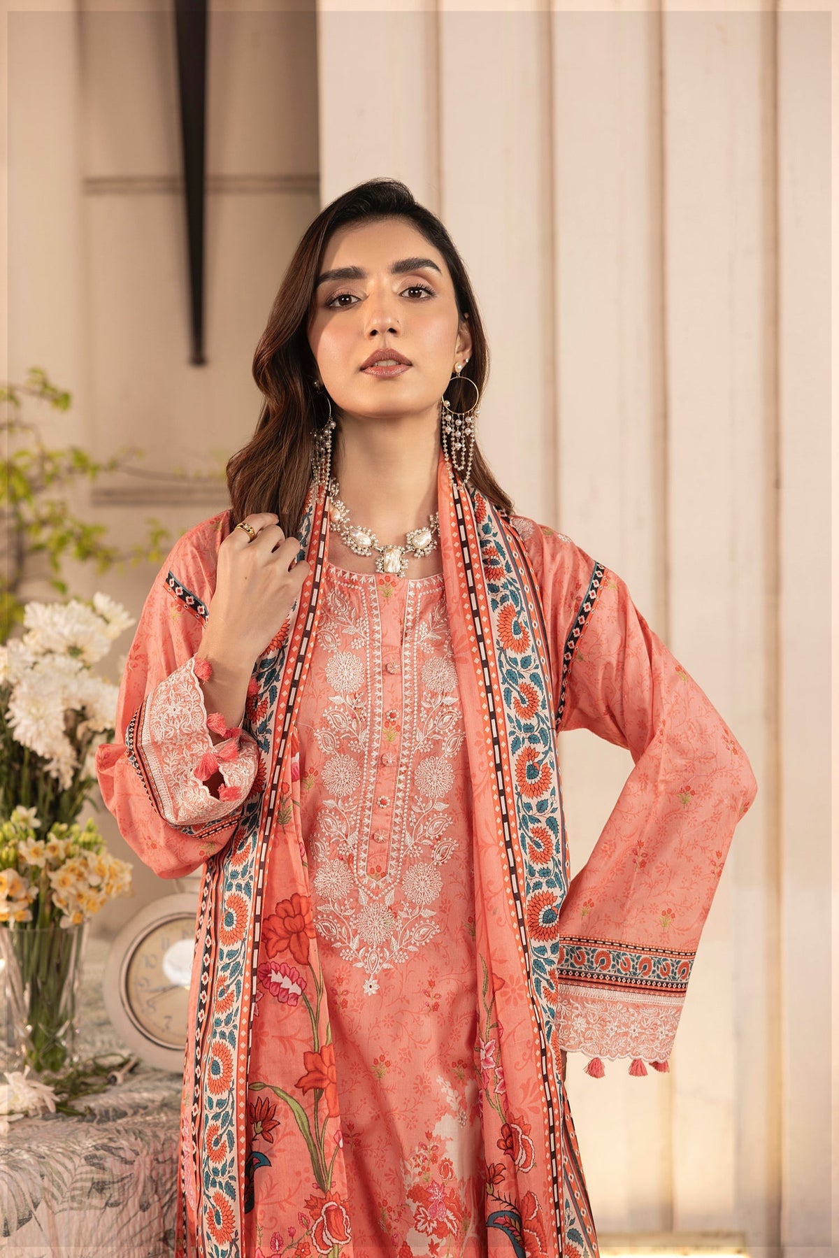 LSM | Embroidered and Printed Lawn | LG-AR-0132 by LSM - Designer Dress - Type: Ladies Clothes - Available at Libayah - 100% Original