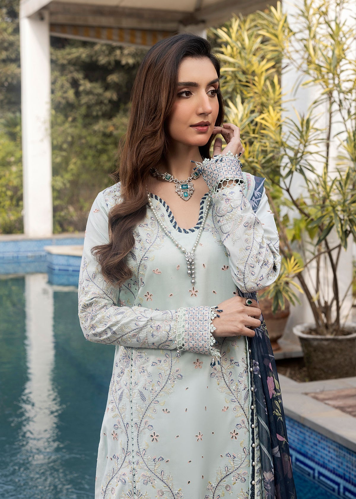 Shurooq | Luxury Lawn 25 | Evie by Shurooq - Designer Dress - Type: Ladies Clothes - Available at Libayah - 100% Original